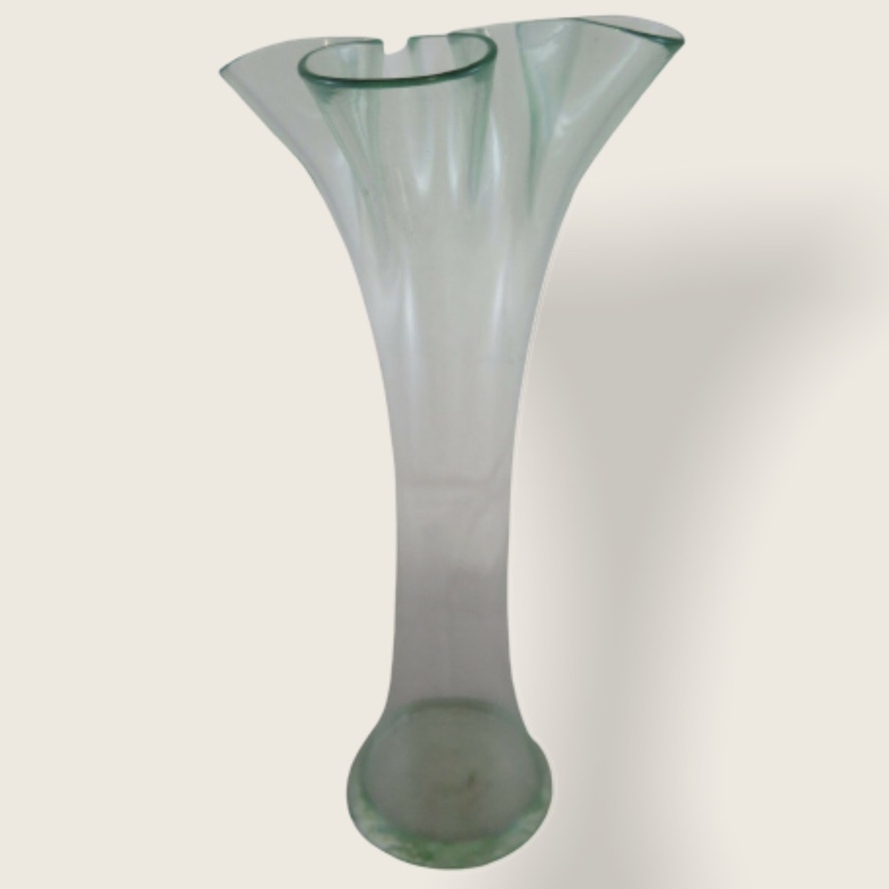 Vase Glass A Collar Vintage Half '900 Modern